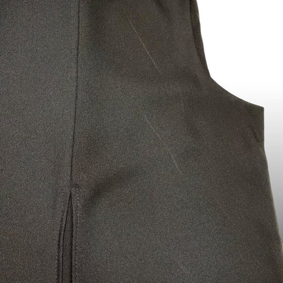 VTG David Rose Midi Dress Womens Sz XL Black Rhinestone Trim Collar Crepe Tent - Picture 9 of 12